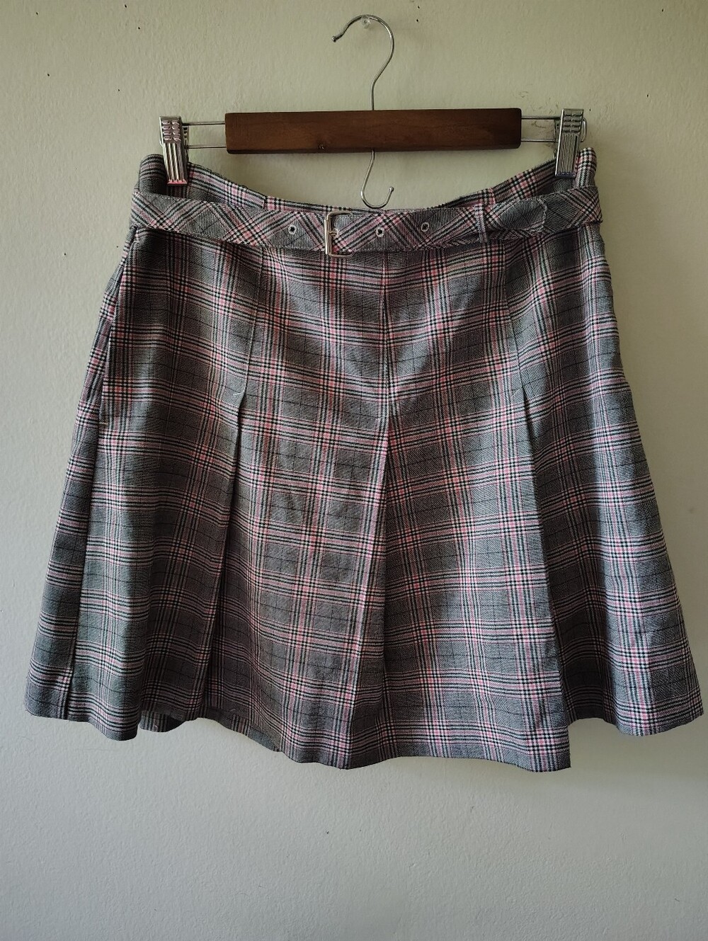 Vintage IZOD Pink Plaid Skort 4 Y2K Preppy Academia School Tennis Prep Pleated